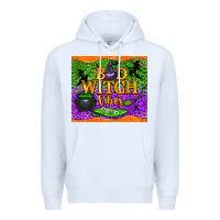 White bad witch vibes Premium Hoodie - NancyCooperArtShop