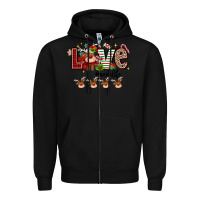 Black love christmas Zipper Hoodie - MaliasSmallBusiness