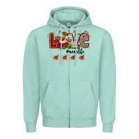 Seafoam love christmas Zipper Hoodie - MaliasSmallBusiness