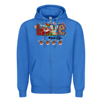 True Royal love christmas Zipper Hoodie - MaliasSmallBusiness