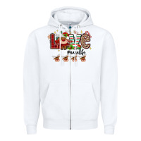 White love christmas Zipper Hoodie - MaliasSmallBusiness