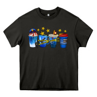 Asphalt police coffee cups Heavy Core Tee - texasbilliewilder