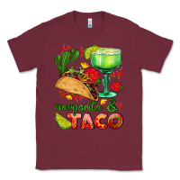 Burgundy margarita and taco Classic Tee - AdoDesignShop