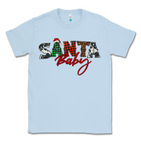 Dusty Blue Santa baby Classic Tee - BarkalooDesign