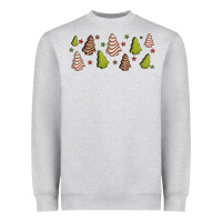 Heather Grey Christmas cakes Heavyweight Sweatshirt - Jasminsmagicworld
