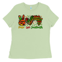 Matcha peace love juneteenth Ladies Tee - Zillion Design Studio