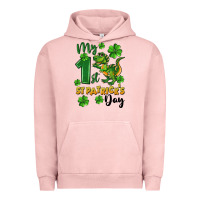 Pigment Salmon My first St. Patrick's Day Urban Hoodie - CowGirlArtShop