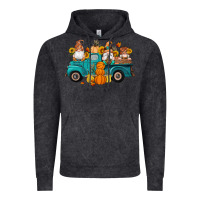 Vintage Black fall gnomes truck pumpkin sunflowers Vintage Hoodie - Artiststas