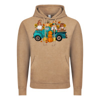 Vintage Coffee fall gnomes truck pumpkin sunflowers Vintage Hoodie - Artiststas