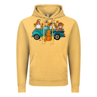 Vintage Mustard fall gnomes truck pumpkin sunflowers Vintage Hoodie - Artiststas