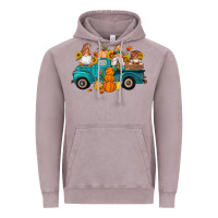 Vintage Zinc fall gnomes truck pumpkin sunflowers Vintage Hoodie - Artiststas