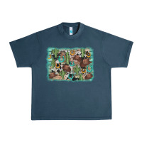 Midnight Navy cactus cowboy hat background Urban Heavy Tee - AdoDesignShop