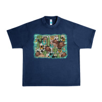 Navy cactus cowboy hat background Urban Heavy Tee - AdoDesignShop