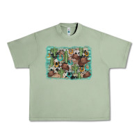 Oil Green cactus cowboy hat background Urban Heavy Tee - AdoDesignShop