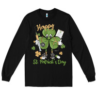 Black happy st. patrick's day Long Sleeve Tee - MaliasSmallBusiness