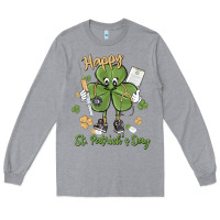 Heather Grey happy st. patrick's day Long Sleeve Tee - MaliasSmallBusiness