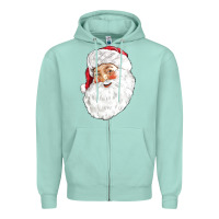 Seafoam Santa Zipper Hoodie - NancyCooperArtShop