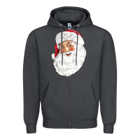 Smoke Santa Zipper Hoodie - NancyCooperArtShop