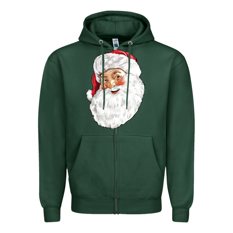 Santa Zipper Hoodie by NancyCooperArtShop | Teevron