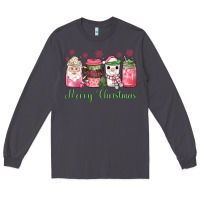 Smoke pink  merry christmas coffee Long Sleeve Tee - JahusDesignShop