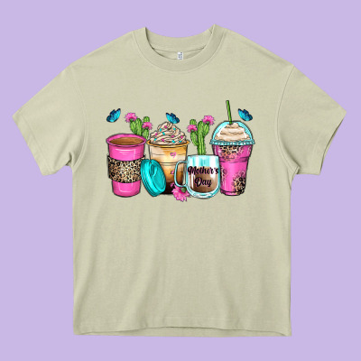 Mother's Day Coffee Cups Heavy Core Tee Designed By Zillion Design Studio