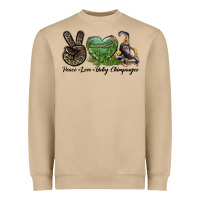 Mushroom Leopard Peace Love Baby Chimpanzee Heavyweight Sweatshirt - LillyAllenDesigns