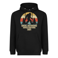 Black Bigfoot Social Distancing World Champion Heavyweight Hoodie - Bettercallsaul