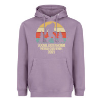 Lavender Bigfoot Social Distancing World Champion Heavyweight Hoodie - Bettercallsaul