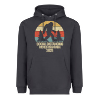 Bigfoot Social Distancing World Champion Heavyweight Hoodie | Teevron