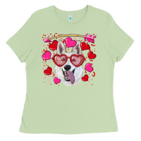 Matcha valentine's day  white shepherd Ladies Tee - RanaPortraitStore