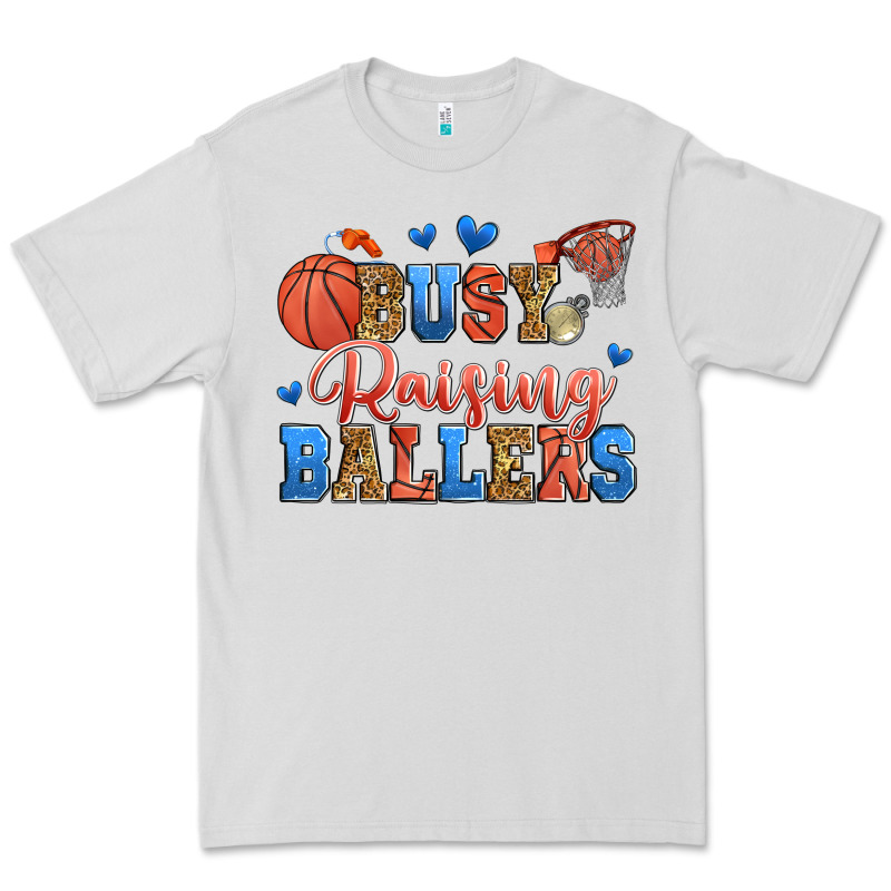 Busy Raising Ballers Basketball Premium Tee by Zillion Design Studio | Teevron
