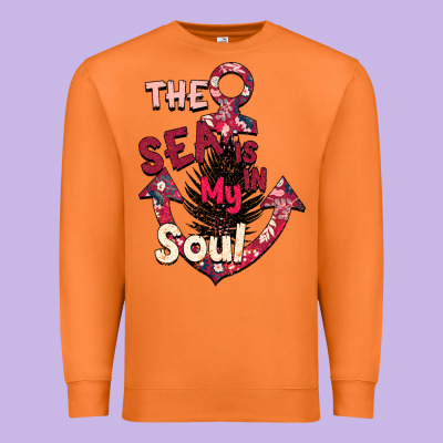Summer Decor The Sea Is In My Soul Premium Sweatshirt Designed By Bettercallsaul