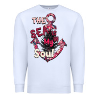 White Summer decor The sea is in my Soul Premium Sweatshirt - Bettercallsaul