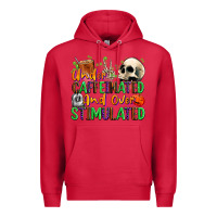 Cardinal Under Caffeinated and Over Stimulated Premium Hoodie - texasbilliewilder