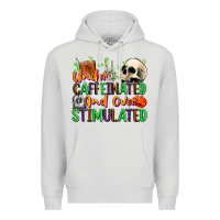 Dove Grey Under Caffeinated and Over Stimulated Premium Hoodie - texasbilliewilder