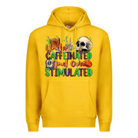 Lemon Under Caffeinated and Over Stimulated Premium Hoodie - texasbilliewilder