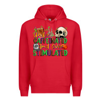 Red Under Caffeinated and Over Stimulated Premium Hoodie - texasbilliewilder