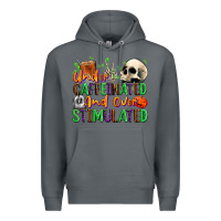 Rock Under Caffeinated and Over Stimulated Premium Hoodie - texasbilliewilder