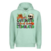 Seafoam Under Caffeinated and Over Stimulated Premium Hoodie - texasbilliewilder