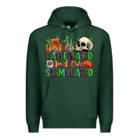 Sports Green Under Caffeinated and Over Stimulated Premium Hoodie - texasbilliewilder