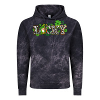 Cloud Black lucky with gnome and  shamrocks Vintage Hoodie - AdoDesignShop