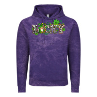 Cloud Purple lucky with gnome and  shamrocks Vintage Hoodie - AdoDesignShop