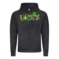 Vintage Black lucky with gnome and  shamrocks Vintage Hoodie - AdoDesignShop