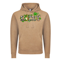 Vintage Coffee lucky with gnome and  shamrocks Vintage Hoodie - AdoDesignShop