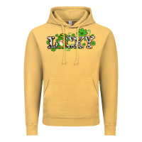 Vintage Mustard lucky with gnome and  shamrocks Vintage Hoodie - AdoDesignShop
