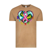 Vintage Camel heart earth and cancer ribbon Vintage Tee - AdoDesignShop