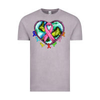 Vintage Zinc heart earth and cancer ribbon Vintage Tee - AdoDesignShop