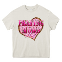 Cream praying moms club Heavy Core Tee - texasbilliewilder