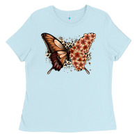 Baby Blue melanin  butterfly Ladies Tee - Zillion Design Studio