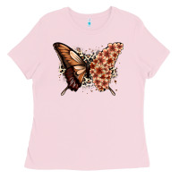 Bubblegum Pink melanin  butterfly Ladies Tee - Zillion Design Studio